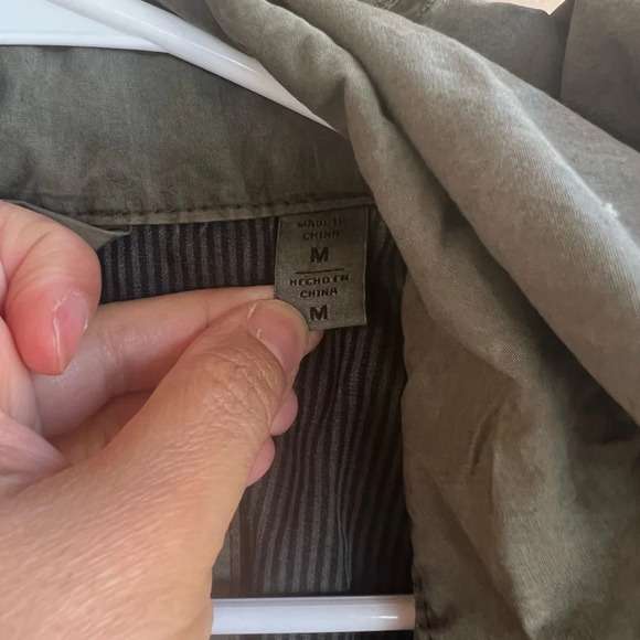 Levis Jacket Womens Medium Gray Field Utility Hooded Full Zip Safari Minimalist - Picture 2 of 10